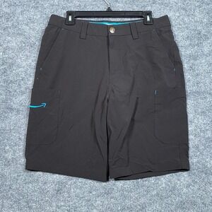 Amazon Employee Uniform Cargo Shorts Luly Yang Brown Cyan Mens Medium 32-34